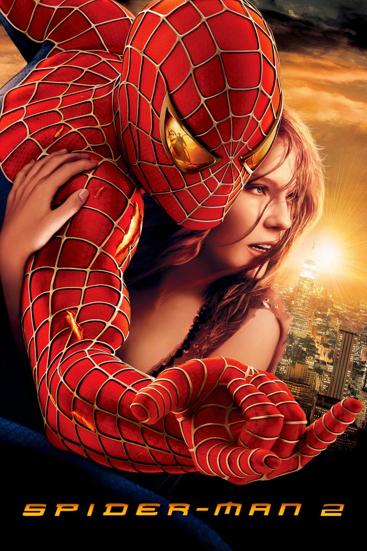 Spider-Man đu dây qua các tòa nhà cao tầng ở New York trong game Spider-Man 2 (2004)