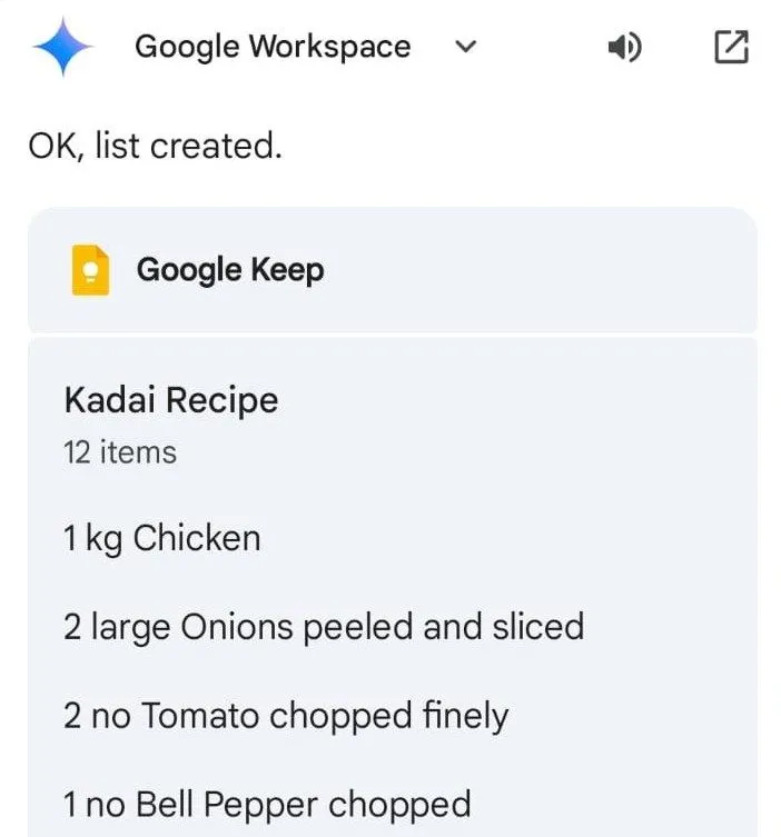 Tạo và lưu ghi chú nhanh chóng vào Google Keep thông qua tích hợp với Google Gemini, tối ưu hóa quy trình làm việc.
