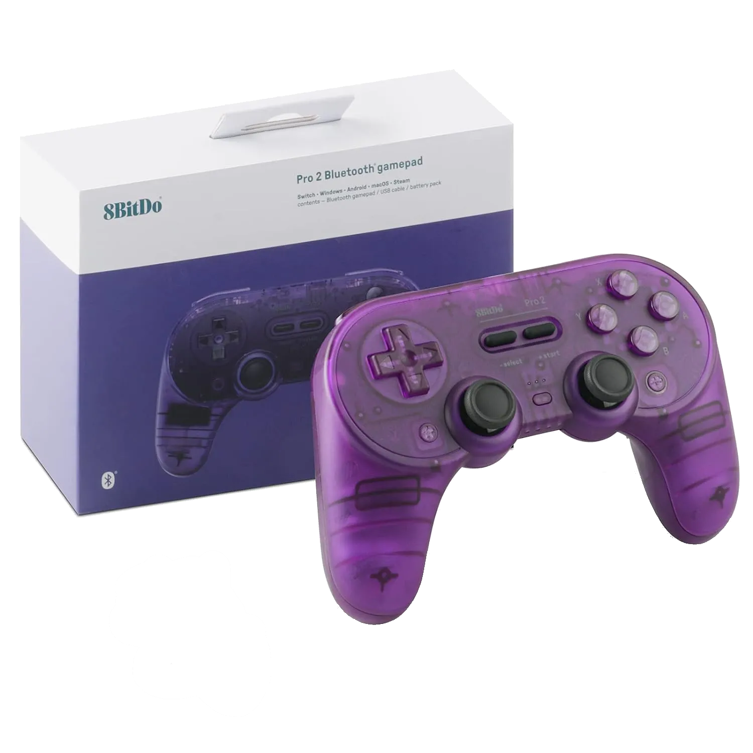 Tay cầm chơi game không dây 8BitDo Pro 2 kết nối qua Bluetooth, một lựa chọn phổ biến cho console gaming.
