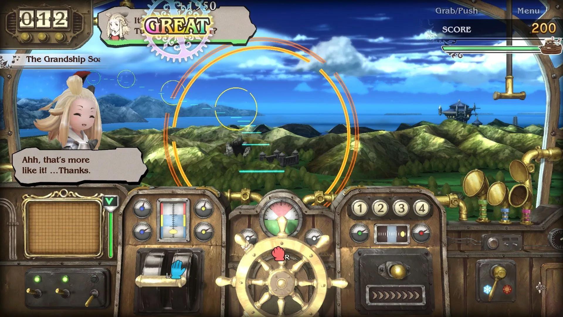 Thành phố trung tâm với kiến trúc độc đáo trong Bravely Default Flying Fairy HD Remaster.