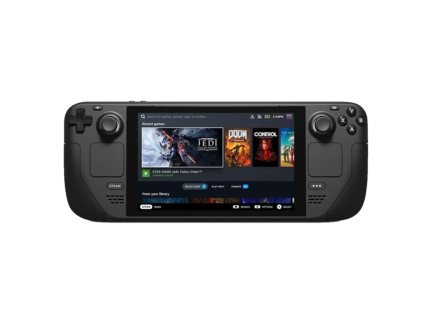 Thiết bị chơi game cầm tay Steam Deck LCD với thiết kế tiện lợi và hiệu năng mạnh mẽ.