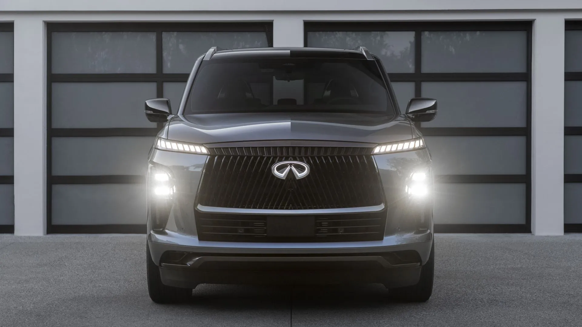Thiết kế đầu xe mạnh mẽ và sang trọng của Infiniti QX80 2025