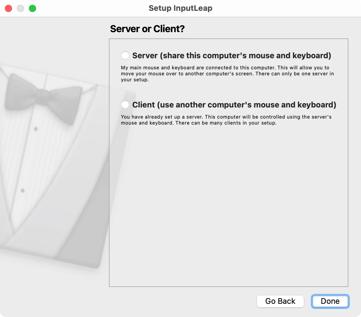 Thiết lập màn hình Steam Deck trong Input Leap trên máy chủ macOS.