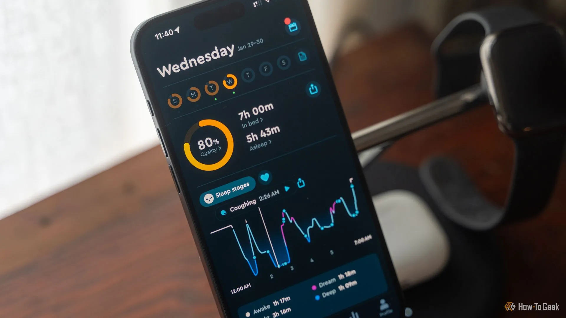 Tổng quan chi tiết một đêm ngủ trên ứng dụng Sleep Cycle với biểu đồ chu kỳ giấc ngủ