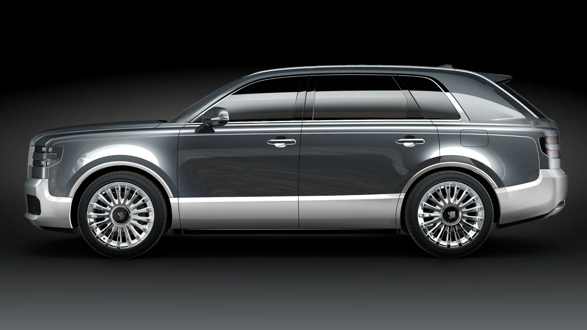 Toyota Century SUV màu đen, một chiếc xe siêu sang trọng