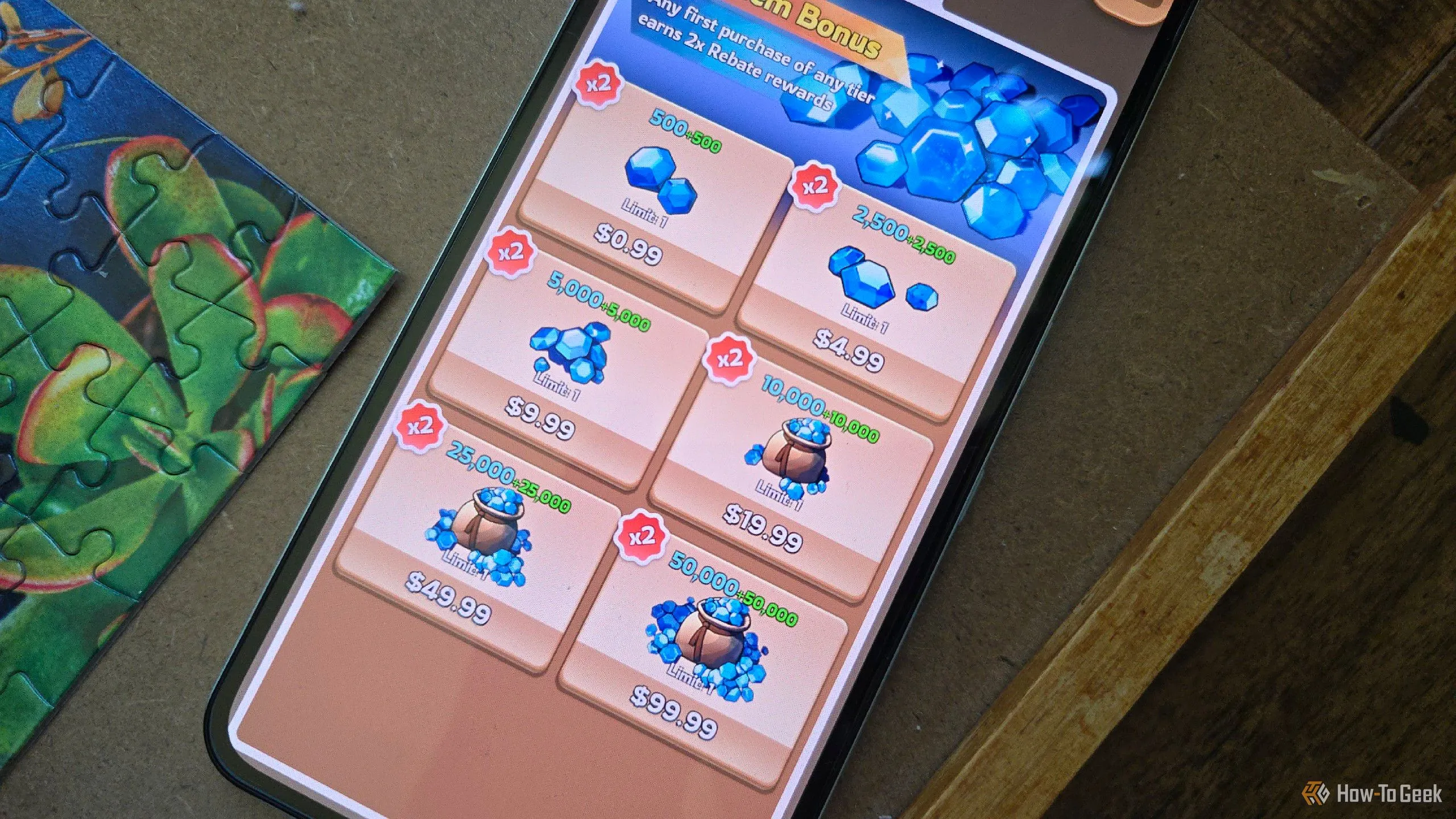 Ví dụ về hệ thống microtransactions (mua vật phẩm trong game) trên game di động Kingshot.
