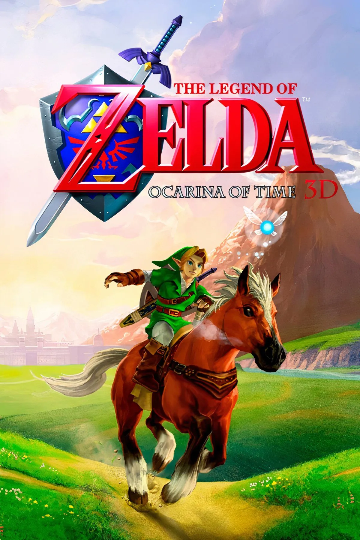 Link đang câu cá thư giãn tại Hồ Hylia, hoạt động giải trí trong The Legend of Zelda: Ocarina of Time