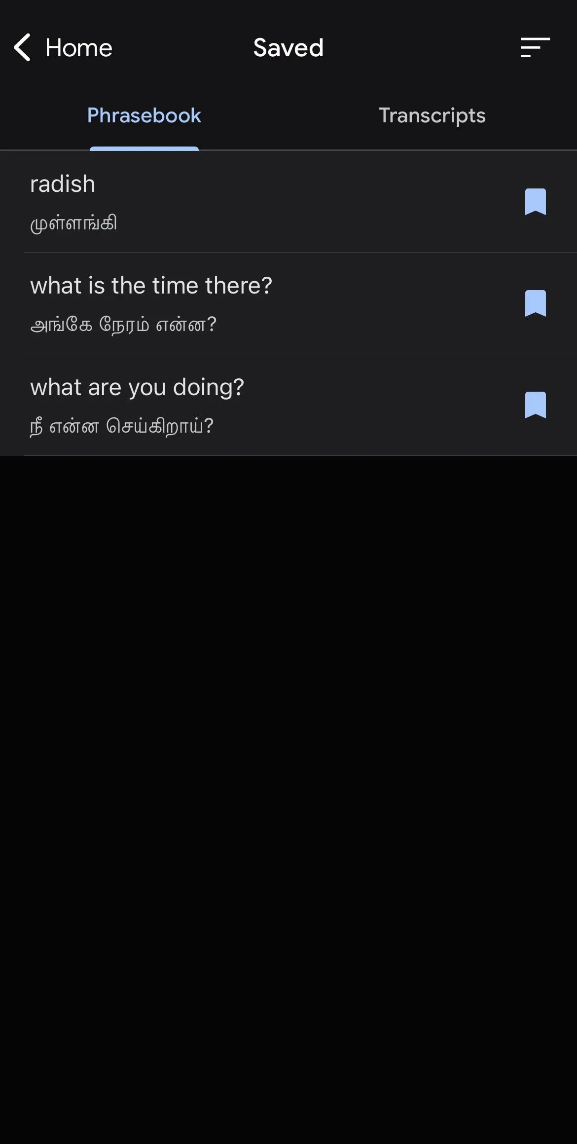 Lưu bản dịch vào sổ từ vựng trên ứng dụng Google Translate