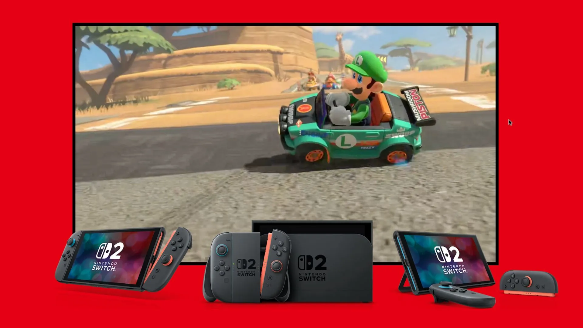 Nintendo Switch 2 hiển thị game Mario Kart World, nhấn mạnh vào các tựa game độc quyền của Nintendo