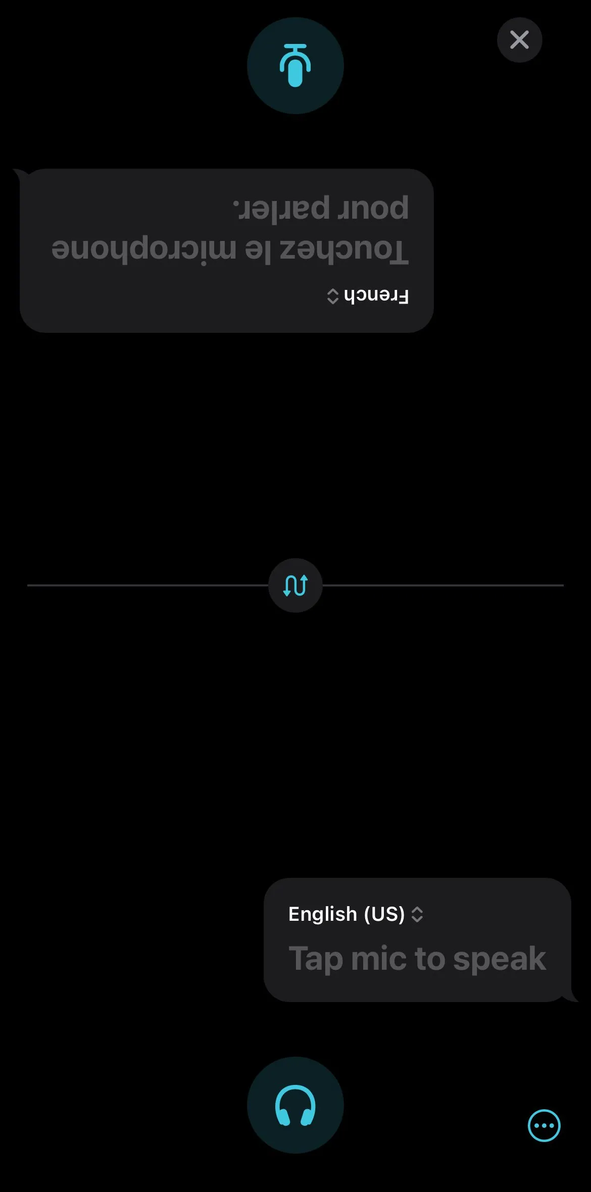 Sử dụng chế độ mặt đối mặt trên Apple Translate