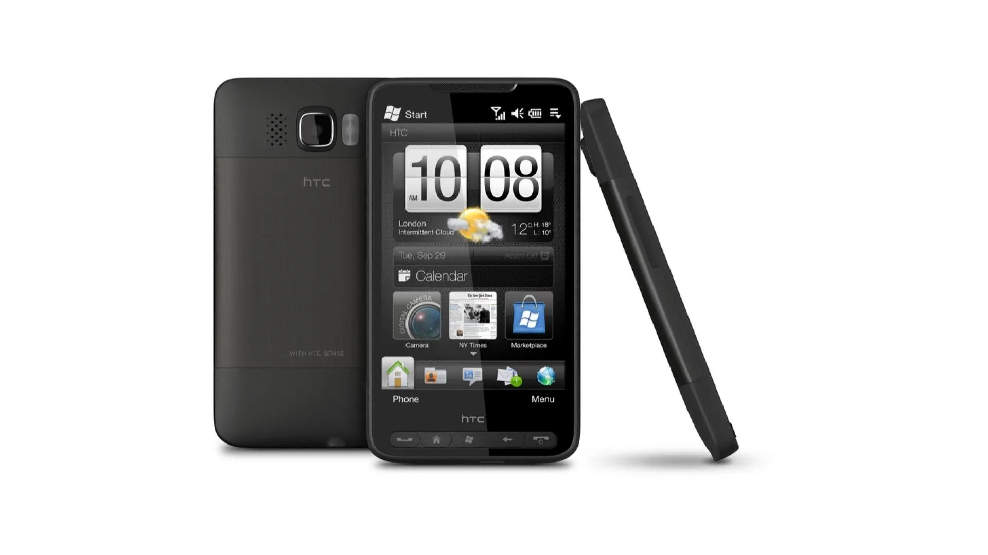 Điện thoại HTC HD2 chạy Windows Mobile với màn hình 4.3 inch nổi bật