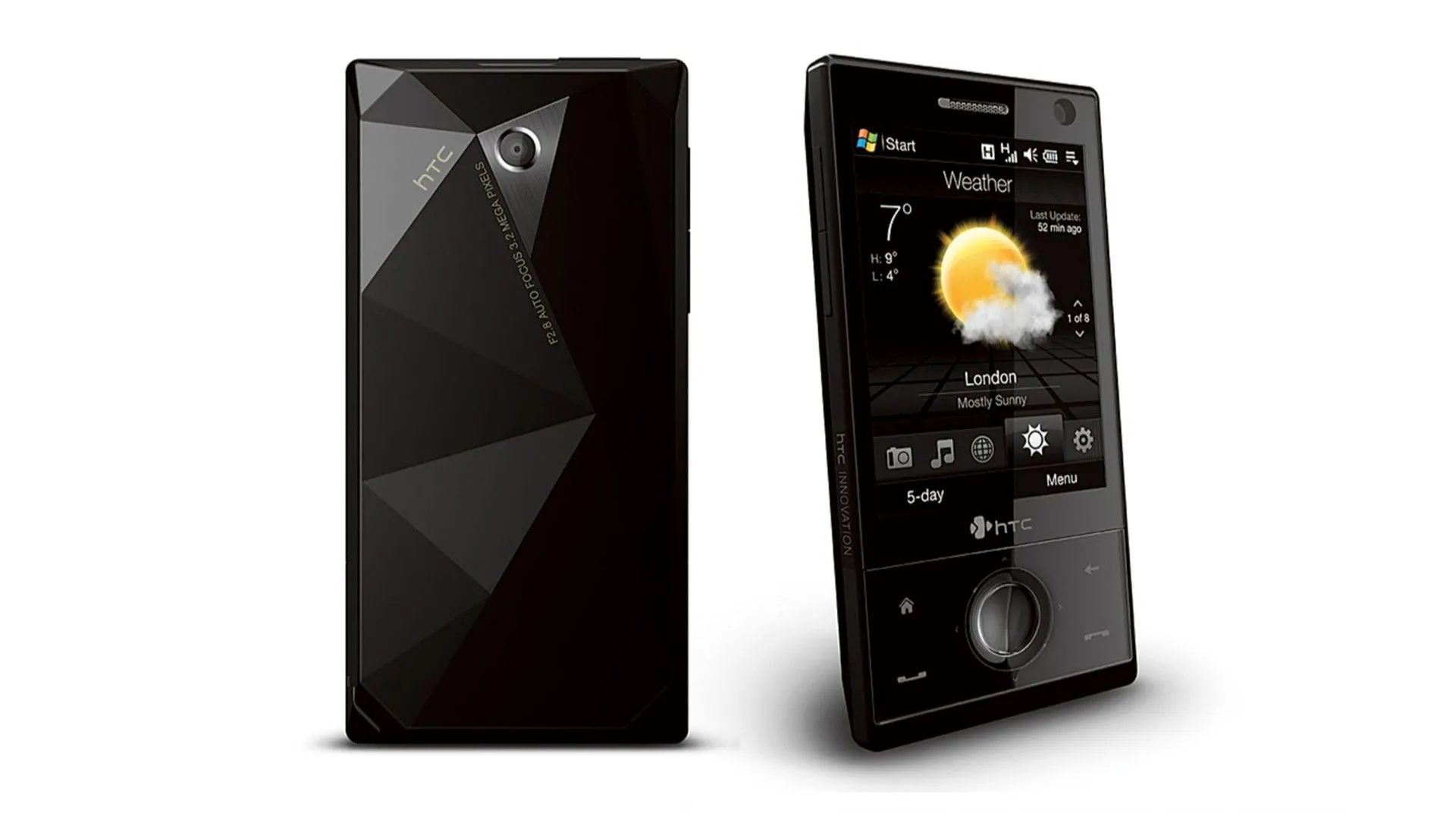 Điện thoại HTC Touch Diamond với giao diện TouchFLO 3D và thiết kế mặt lưng độc đáo