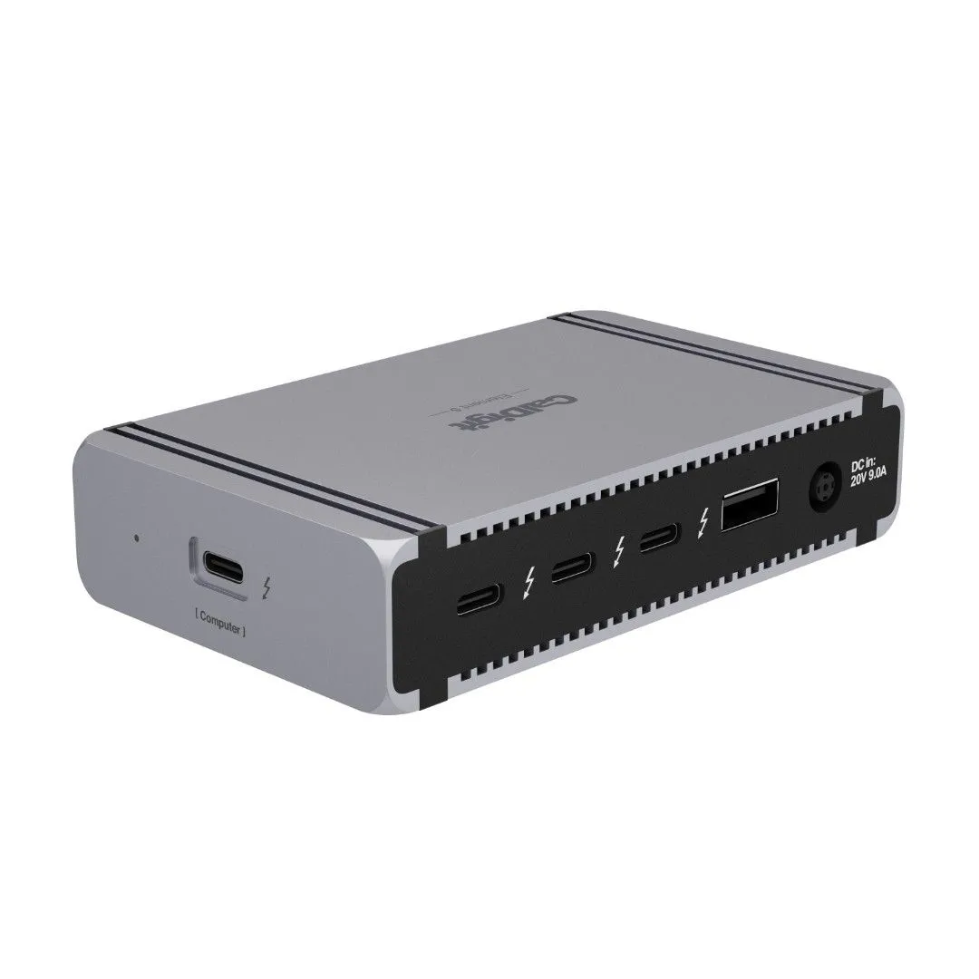 Dock CalDigit E5 (Element 5) Thunderbolt 5, cung cấp nhiều cổng kết nối và khả năng cấp nguồn mạnh mẽ.