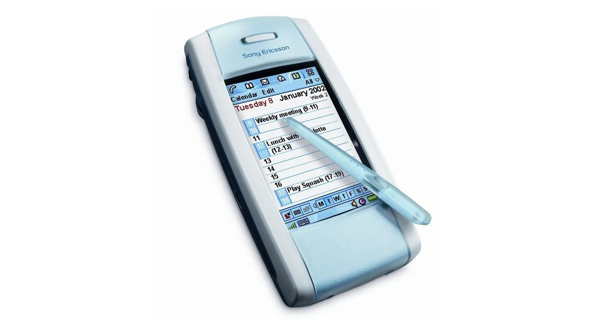 Hình ảnh cận cảnh điện thoại thông minh Sony Ericsson P800 cổ điển