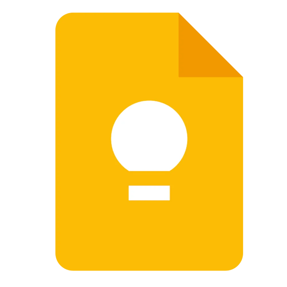Logo chính thức của ứng dụng Google Keep, biểu tượng cho khả năng ghi chú nhanh và sắp xếp thông tin.