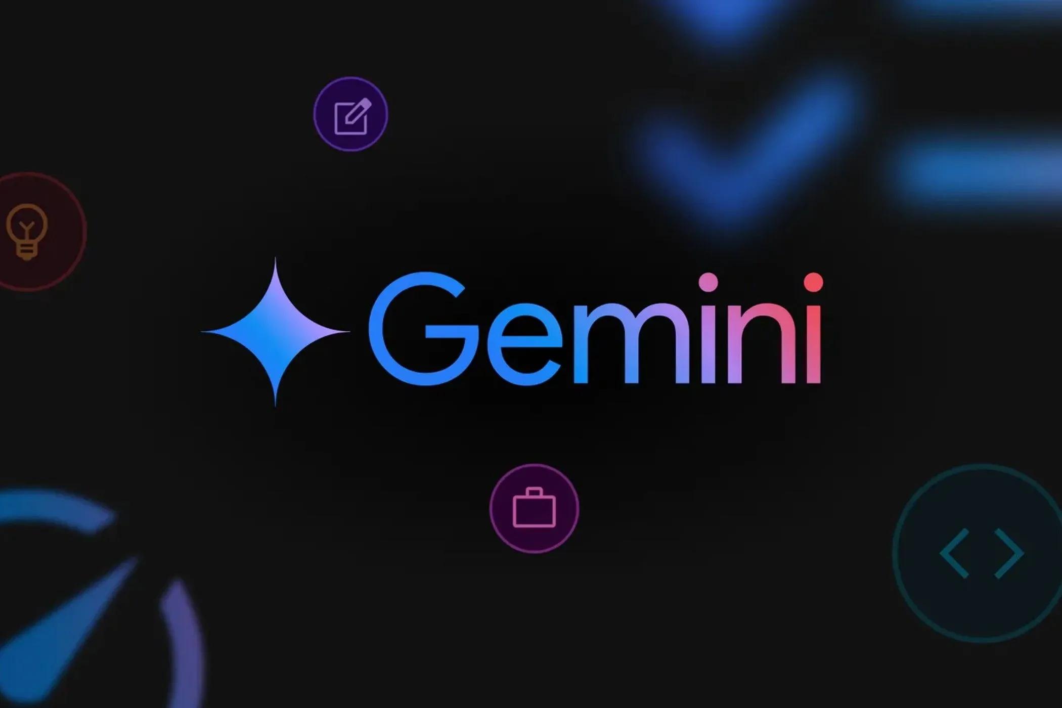 Logo Google Gemini trên nền đen