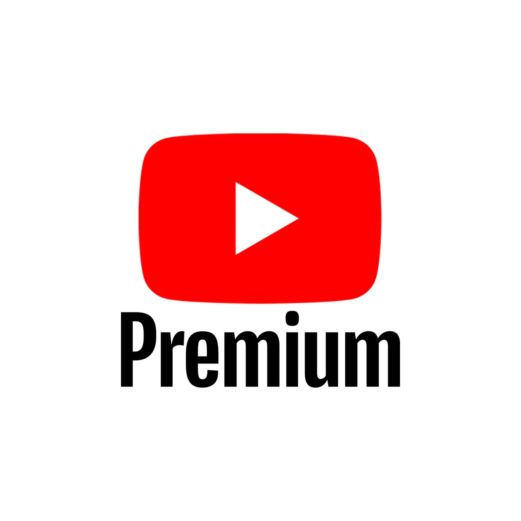 Logo YouTube Premium, biểu tượng của gói đăng ký không quảng cáo và các lợi ích khác.