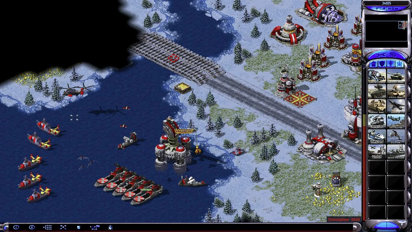 Quân đội Liên Xô và căn cứ trong Red Alert 2: Chrono Divide, một game chiến thuật thời gian thực.