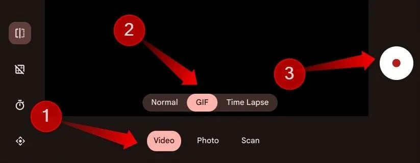 Quay video và tạo ảnh GIF bằng ứng dụng Camera trên ChromeOS.